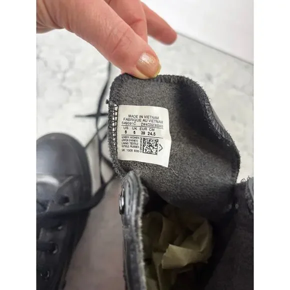 Converse Chuck Taylor All Star extra high black rubber boots women's size 8 - Picture 5 of 7